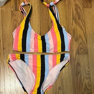 Gianni Bini Pink and Blue Bikini Swimwear